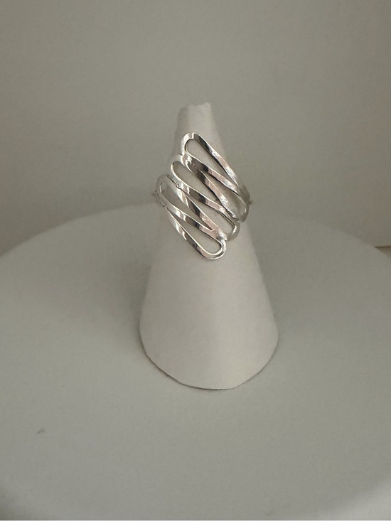Taxco Jewelry - Sterling Silver 925 Sculptural Wave Ring size 9